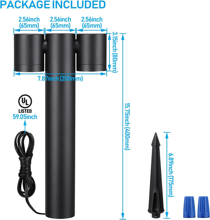 Outdoor Landscape Lighting LED 12V Low Voltage ALPR11 10W RGBCW Bluetooth Smart LED Landscape Pathway Light 2x or 4x Package, 12V-24V AC/DC 400LM