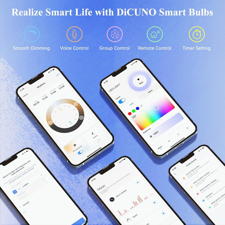 Outdoor Landscape Lighting LED 12V Low Voltage RGBCW MR16 5W Smart WIFI LED Light Bulb 4 Pack, Energy Saving RGBCW Color Changing 12V Outdoor LED Bulb Package Compatible with Alexa, Google Assistant, and Siri