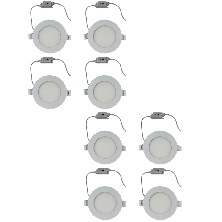 Outdoor Landscape Lighting LED 12V Low Voltage CB04 4x/8x/12x Package 10W 3CCT Dimmable Round Slim 12V AC/DC LED Panel Light Low Voltage Lighting Fixture White 8 Pack