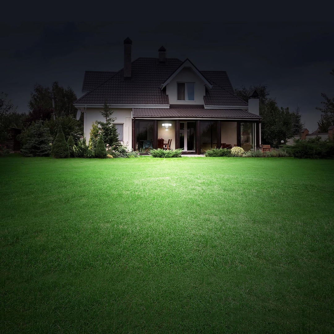 Outdoor Landscape Lighting LED 12V Low Voltage 74W Wired Outdoor LED Flood Light, 120V 5000K Motion-Sensor Security Light 8000LM, IP65
