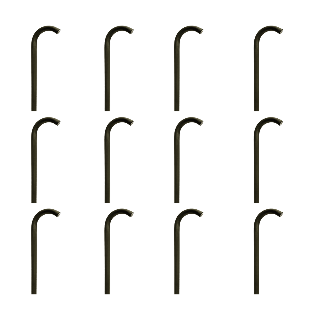 Outdoor Landscape Lighting LED 12V Low Voltage PLB21 4x/8x/12x Package Cast Brass 3W 3000K Warm White Integrated LED Cane Style Curved 12V Low Voltage Pathway Light Dark Brass 12 Pack