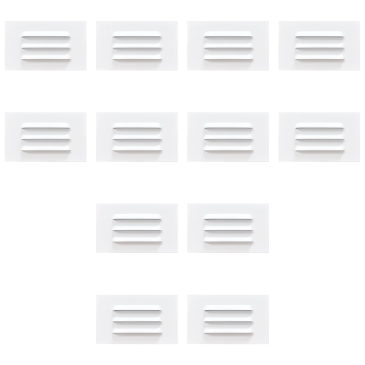 Outdoor Landscape Lighting LED 12V Low Voltage STA11 4x/8x/12x Package 3.5W 12V Low Voltage 3000K Warm White Integrated Rectangular Waterproof Horizontal LED Aluminum Step Light Wall Lighting Fixture White 12 pack