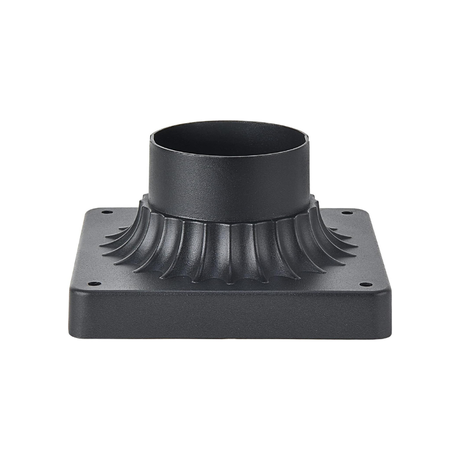 Outdoor Landscape Lighting LED 12V Low Voltage Outdoor Pier Post Light Mount Cast Aluminum Matte Black for 3" Poles and Posts 1 Pack