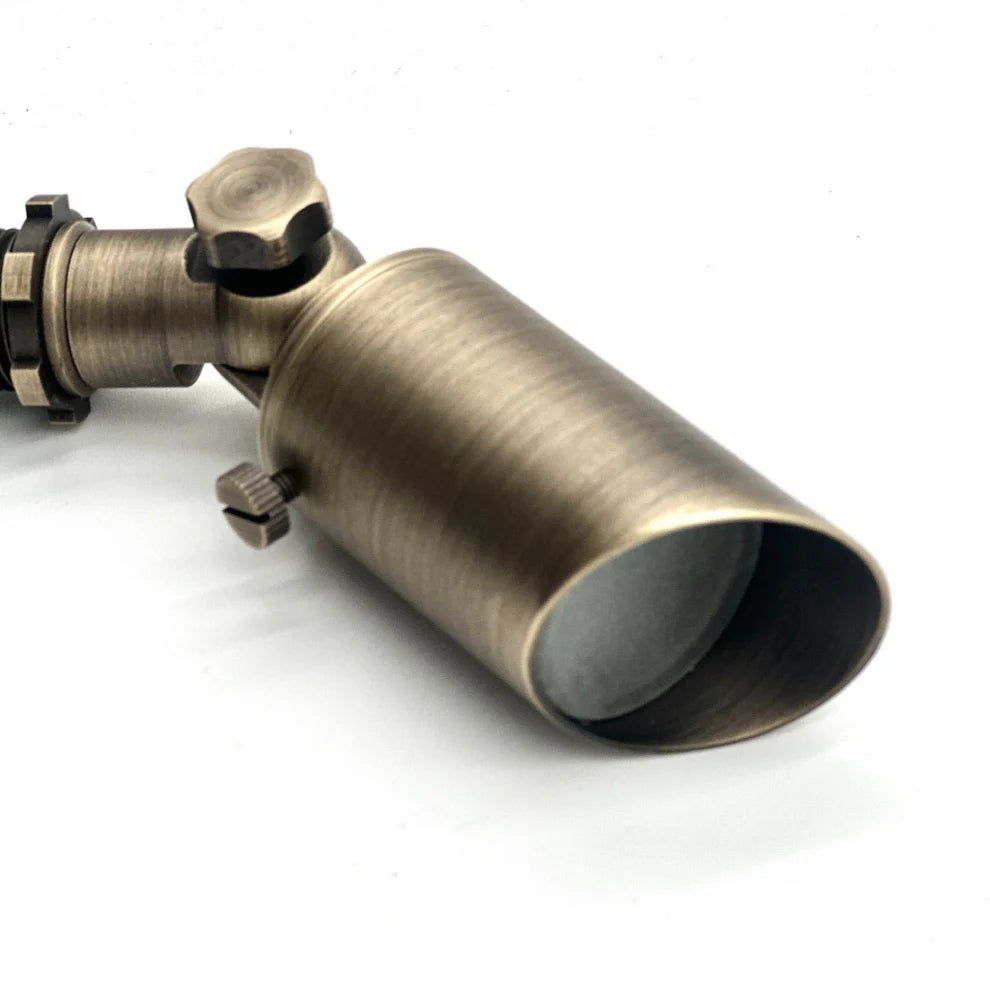 Outdoor Landscape Lighting LED 12V Low Voltage SPBP08 Mortirolo Antique Brass Spotlight Low Voltage Outdoor Lighting