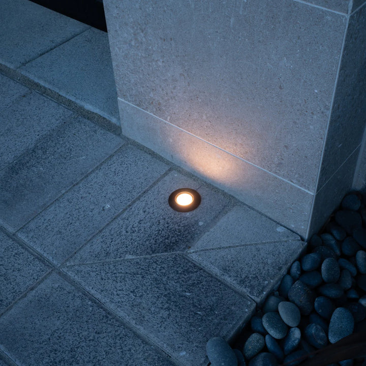 Outdoor Landscape Lighting LED 12V Low Voltage UNBP07 Mortirolo Brass / Stainless Steel In-Ground Well Light Low Voltage Outdoor Lighting