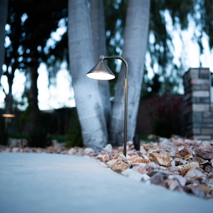 Outdoor Landscape Lighting LED 12V Low Voltage BPLP07 Tulay Bell Brass Path Light Low Voltage Landscape Lighting