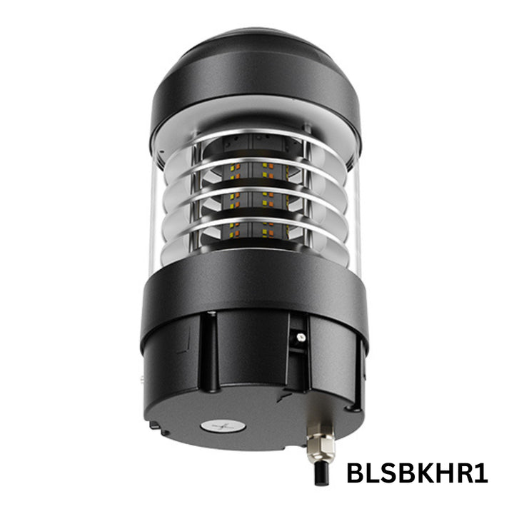 Outdoor Landscape Lighting LED 12V Low Voltage BLSBKHR 42" Black Round 120V Line Voltage Aluminum Bollard Lights Adjustable 14W/19W24W 3CCT 3000K/4000K/5000K 140LM/W Commercial Bollard Path Light Outdoor Lighting with Dusk to Dawn Photocell IP65 Waterproof