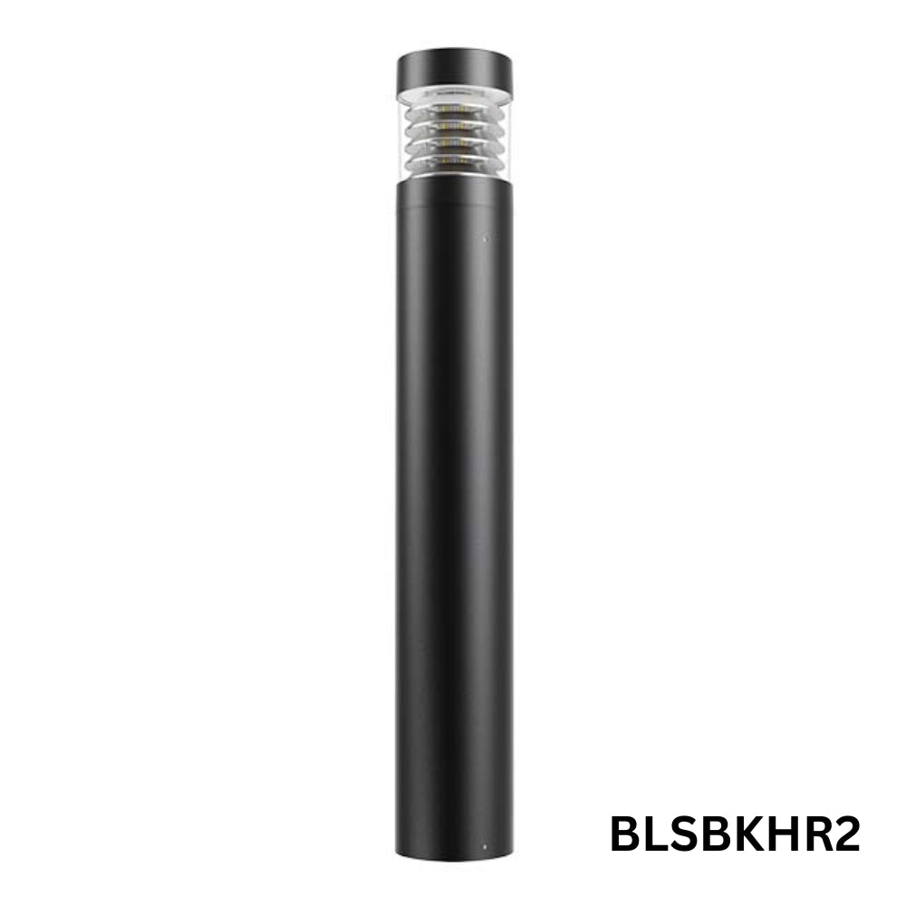 Outdoor Landscape Lighting LED 12V Low Voltage BLSBKHR 42" Black Round 120V Line Voltage Aluminum Bollard Lights Adjustable 14W/19W24W 3CCT 3000K/4000K/5000K 140LM/W Commercial Bollard Path Light Outdoor Lighting with Dusk to Dawn Photocell IP65 Waterproof 3