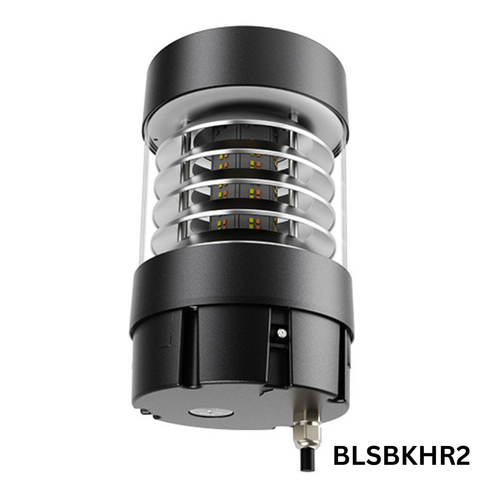 Outdoor Landscape Lighting LED 12V Low Voltage BLSBKHR 42" Black Round 120V Line Voltage Aluminum Bollard Lights Adjustable 14W/19W24W 3CCT 3000K/4000K/5000K 140LM/W Commercial Bollard Path Light Outdoor Lighting with Dusk to Dawn Photocell IP65 Waterproof