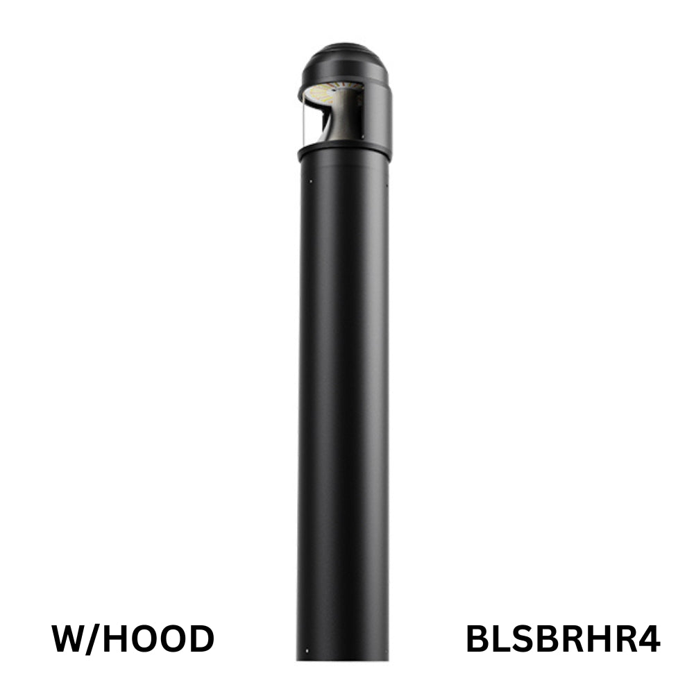 Outdoor Landscape Lighting LED 12V Low Voltage BLSBKHR 42" Black Round 120V Line Voltage Aluminum Bollard Lights Adjustable 14W/19W24W 3CCT 3000K/4000K/5000K 140LM/W Commercial Bollard Path Light Outdoor Lighting with Dusk to Dawn Photocell IP65 Waterproof