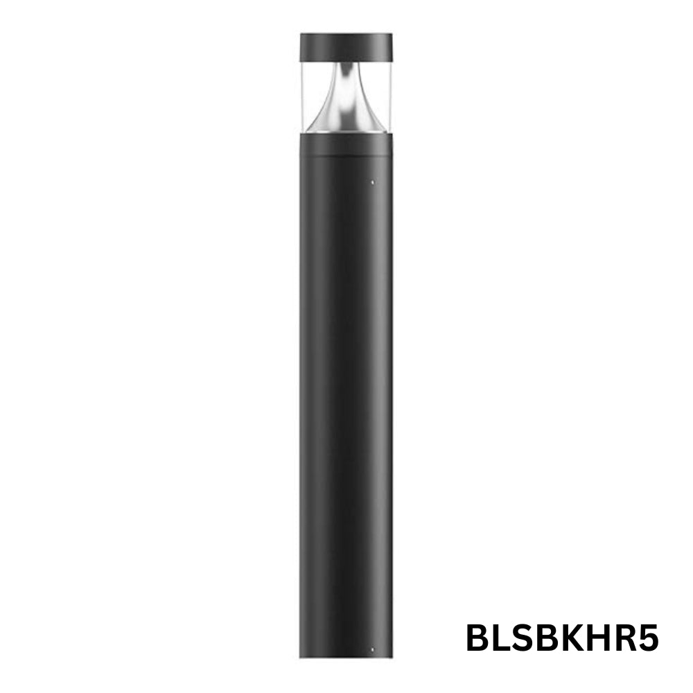 Outdoor Landscape Lighting LED 12V Low Voltage BLSBKHR 42" Black Round 120V Line Voltage Aluminum Bollard Lights Adjustable 14W/19W24W 3CCT 3000K/4000K/5000K 140LM/W Commercial Bollard Path Light Outdoor Lighting with Dusk to Dawn Photocell IP65 Waterproof 5
