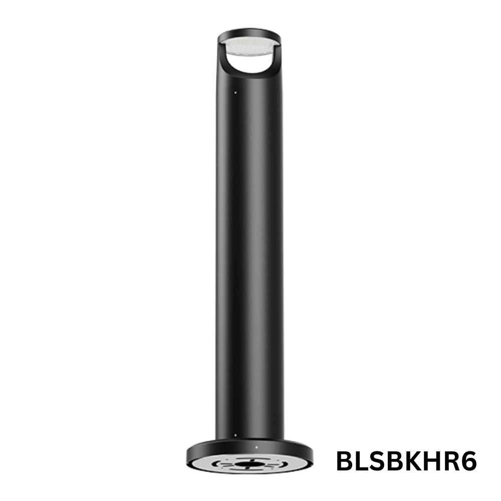 Outdoor Landscape Lighting LED 12V Low Voltage BLSBKHR 42" Black Round 120V Line Voltage Aluminum Bollard Lights Adjustable 14W/19W24W 3CCT 3000K/4000K/5000K 140LM/W Commercial Bollard Path Light Outdoor Lighting with Dusk to Dawn Photocell IP65 Waterproof 6