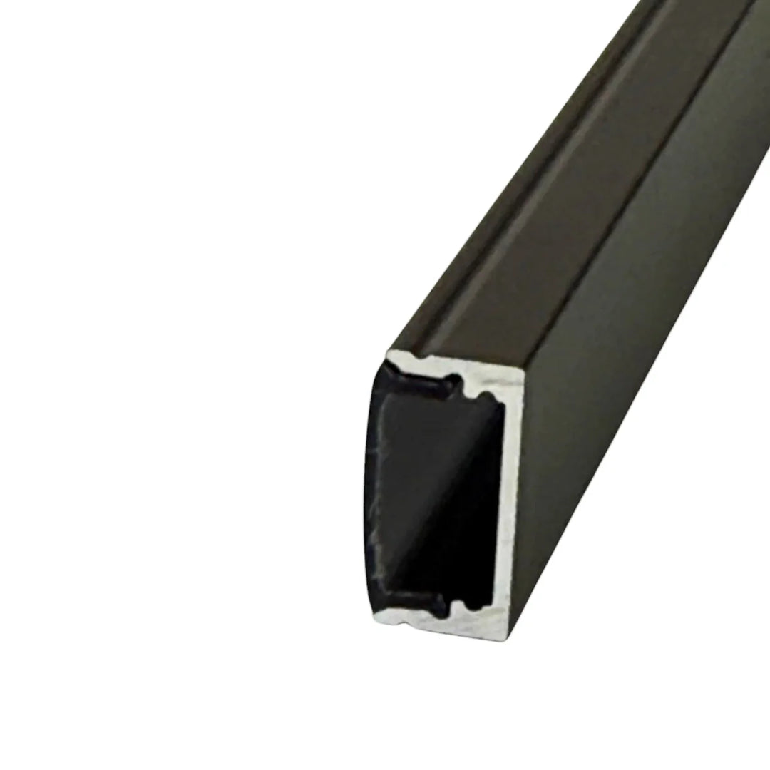 Outdoor Landscape Lighting LED 12V Low Voltage BN252 Rectangular Surface Mounted 8 ft Aluminum Channel 10 Pack for 0.43" LED Strip Light Cover with End Caps