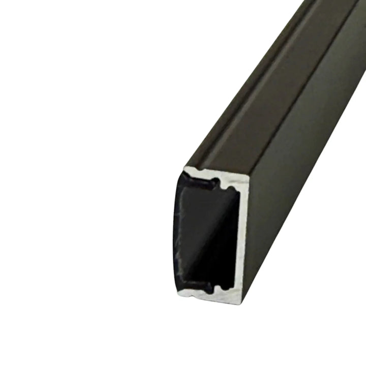 Outdoor Landscape Lighting LED 12V Low Voltage BN252 Rectangular Surface Mounted 8 ft Aluminum Channel 10 Pack for 0.43" LED Strip Light Cover with End Caps
