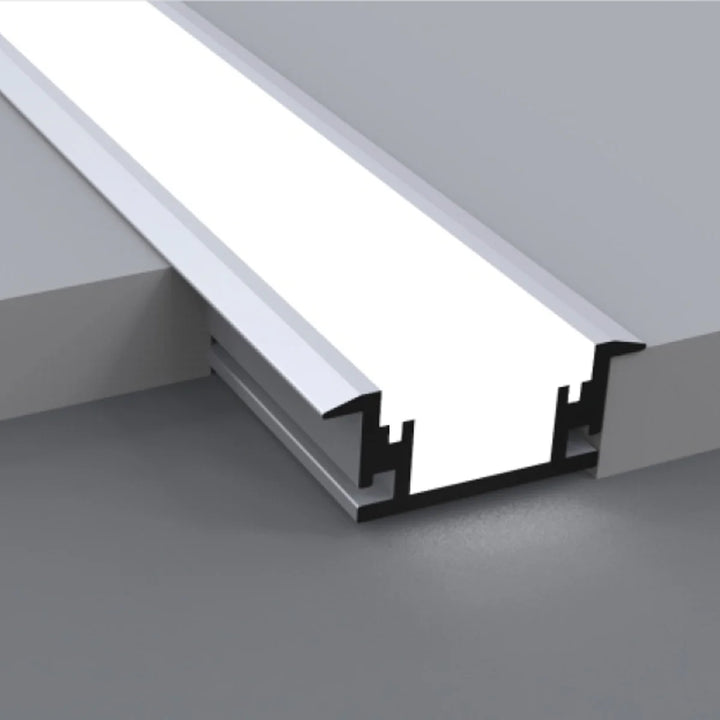 Outdoor Landscape Lighting LED 12V Low Voltage BN264 Rectangular Floor In-Ground Driveway Walkway 8 ft Aluminum Channel 0.83"x 0.43" 10 Pack LED Strip Light Cover End Caps