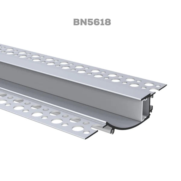 Outdoor Landscape Lighting LED 12V Low Voltage BN5618 Drywall Corner 8 ft Aluminum Channel for 0.53" 10 Pack LED Strip Light Cover End Caps