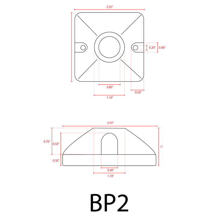 Outdoor Landscape Lighting LED 12V Low Voltage BP2 Brass Tree Mount Rectangular Bracket for Landscape Lighting Fixture