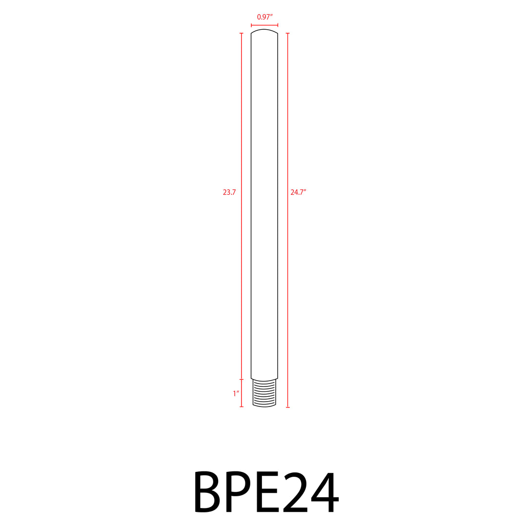 Outdoor Landscape Lighting LED 12V Low Voltage BPE Cast Brass Post Extension 6", 12" or 24" | Landscape Lighting Accessory