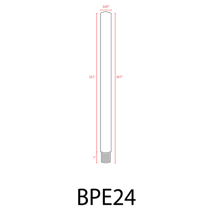 Outdoor Landscape Lighting LED 12V Low Voltage BPE Cast Brass Post Extension 6", 12" or 24" | Landscape Lighting Accessory