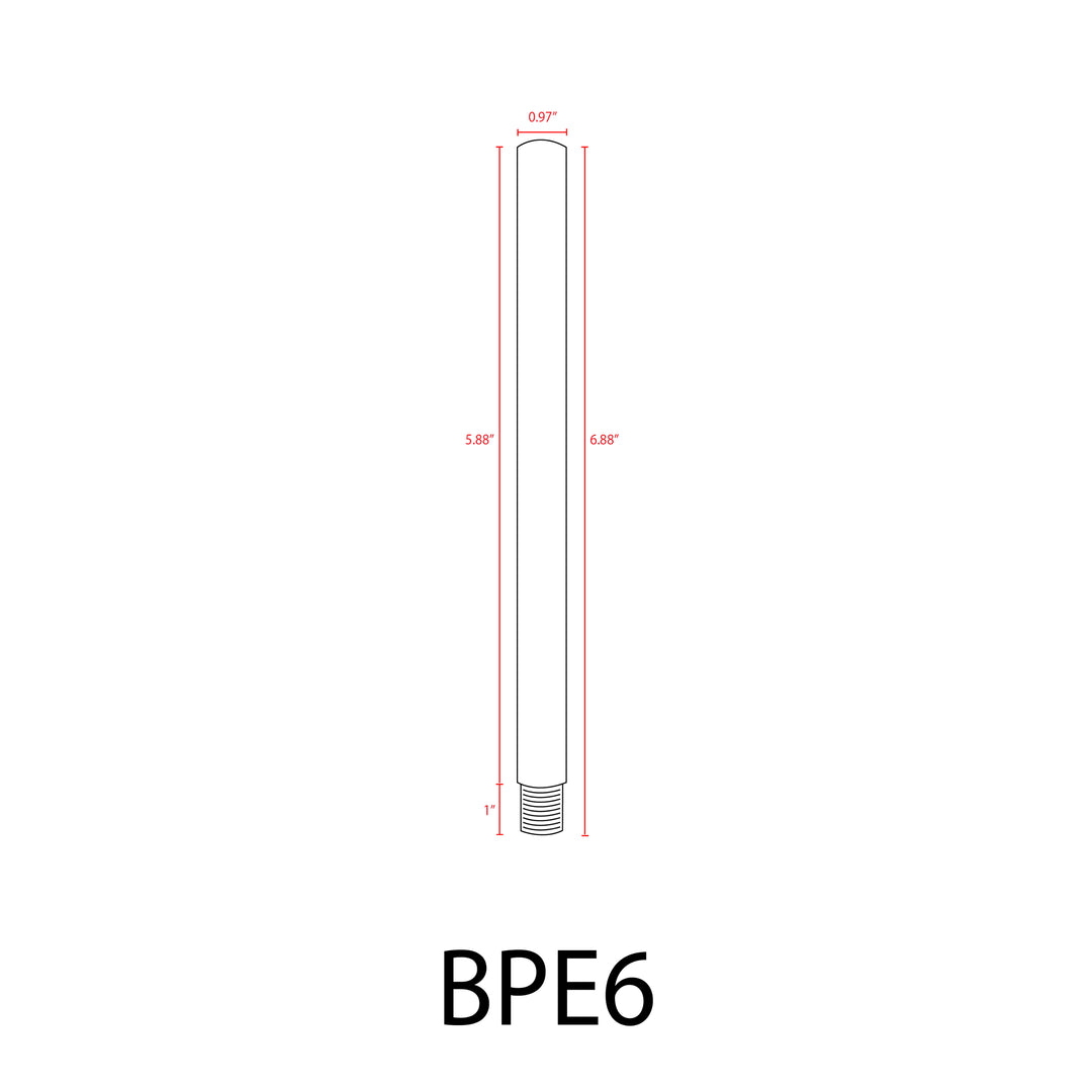 Outdoor Landscape Lighting LED 12V Low Voltage BPE Cast Brass Post Extension 6", 12" or 24" | Landscape Lighting Accessory