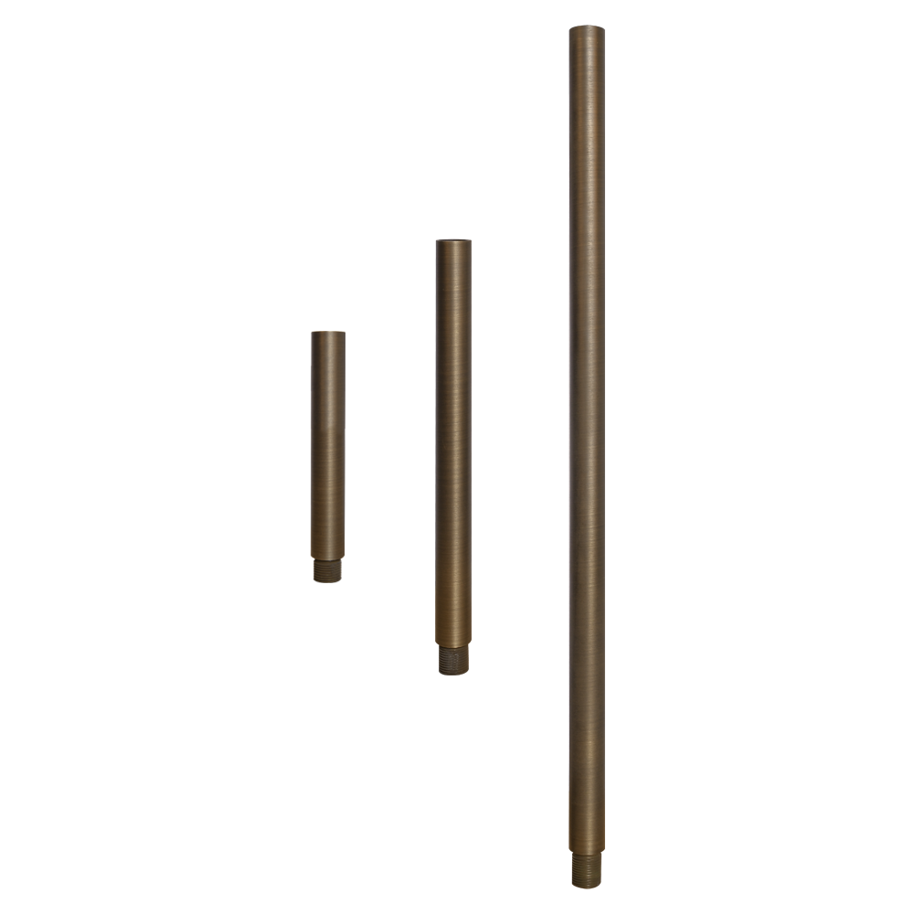Outdoor Landscape Lighting LED 12V Low Voltage BPE Cast Brass Post Extension 6", 12" or 24" | Landscape Lighting Accessory