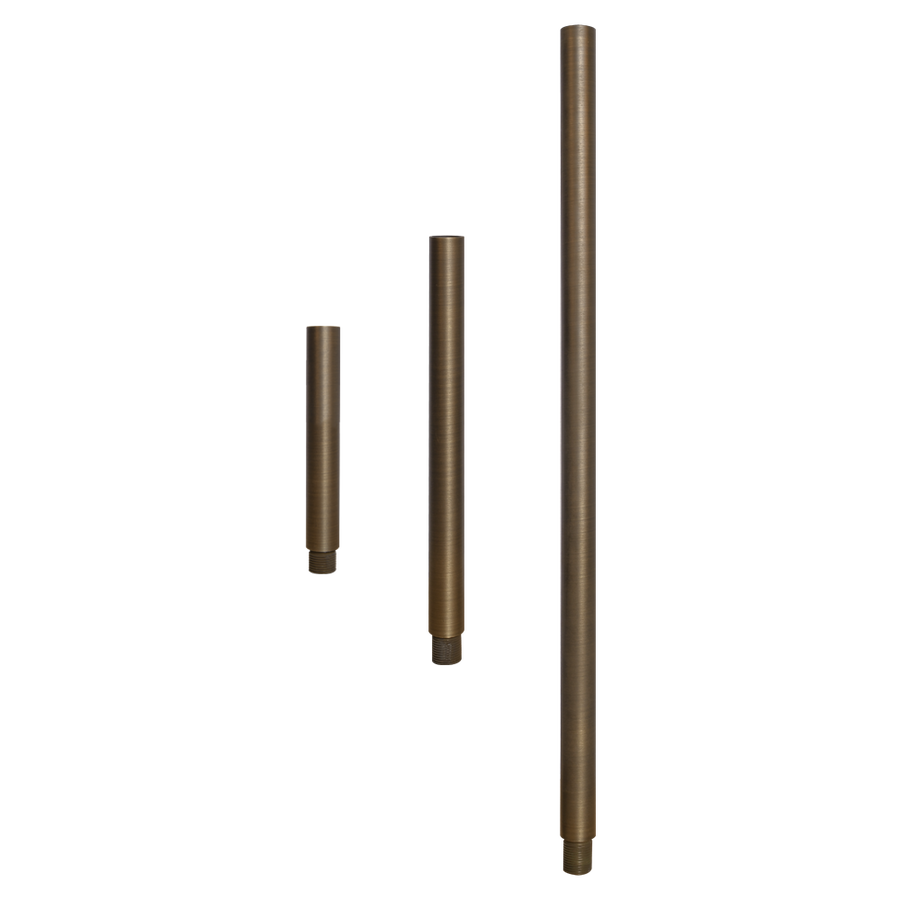 Outdoor Landscape Lighting LED 12V Low Voltage BPE Cast Brass Post Extension 6", 12" or 24" | Landscape Lighting Accessory