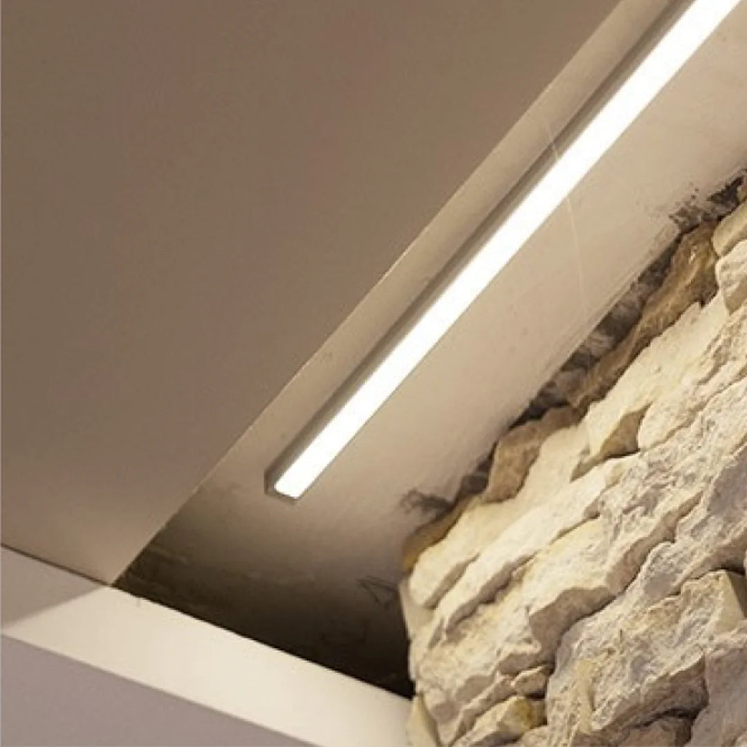 Outdoor Landscape Lighting LED 12V Low Voltage BN253 Square Surface Mounted 8 ft Aluminum Channel 10 Pack for 0.49" LED Strip Light Cover with End Caps