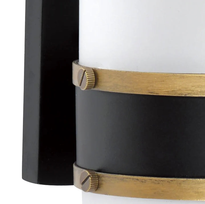 Outdoor Landscape Lighting LED 12V Low Voltage Brian Patrick Flynn Capsule 1 Light Outdoor Sconce 6"x10" Stainless Steel and Glass Matte Black with Textured Gold Finish 120V 1 E26 Medium Base LED Bulb Socket for Patio, Garden, Interior and Exterior Walls