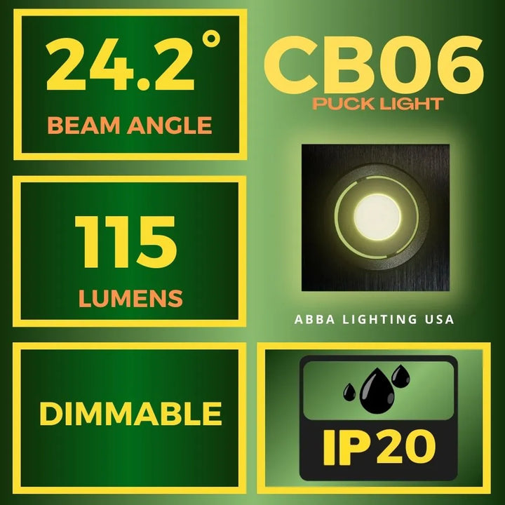 Outdoor Landscape Lighting LED 12V Low Voltage CB06 4x/8x/12x Package 1.5W DC12V Low Voltage Dimmable Recessed Square Cast Aluminum LED Puck Light Cabinet Downlighting 3000K or 5000K