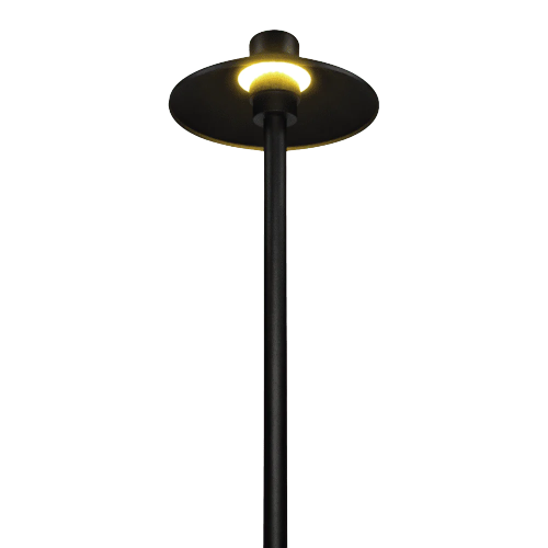 Outdoor Landscape Lighting LED 12V Low Voltage CDPA50 3W 12V Low Voltage Smooth Hat 3000K Warm White Integrated LED Low Voltage Aluminum Path Light
