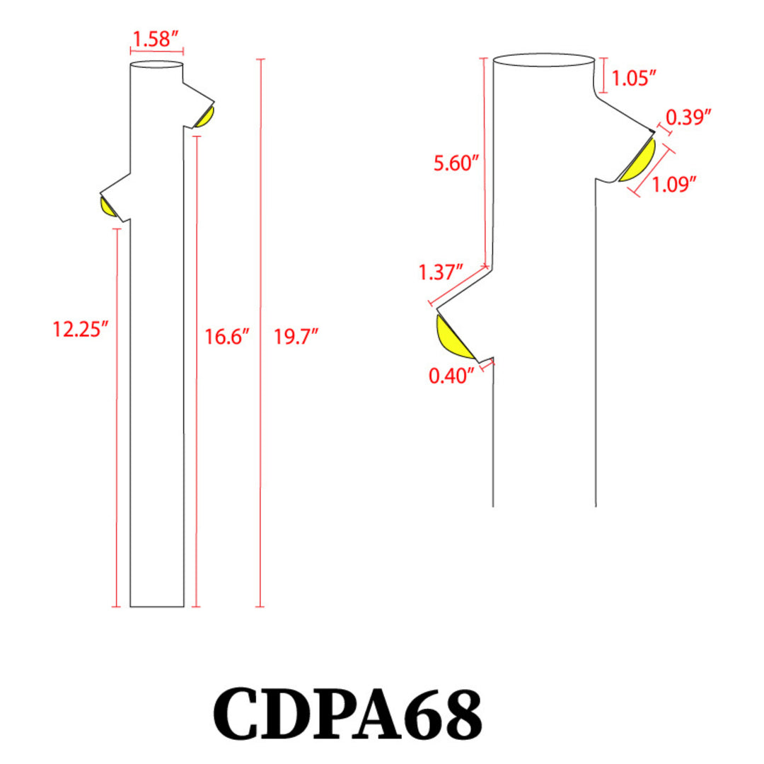 Outdoor Landscape Lighting LED 12V Low Voltage CDPA68 Cast Aluminum Path Light | 6W 3000K Warm White Integrated LED 12V Low Voltage Landscape Light
