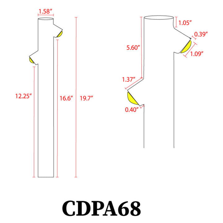 Outdoor Landscape Lighting LED 12V Low Voltage CDPA68 Cast Aluminum Path Light | 6W 3000K Warm White Integrated LED 12V Low Voltage Landscape Light