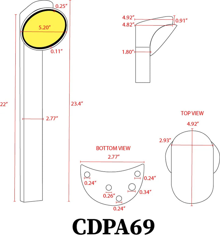 Outdoor Landscape Lighting LED 12V Low Voltage CDPA69 10W LED Multi Directional Aluminum Bollard Path Light 12V Low Voltage Outdoor Landscape Lighting