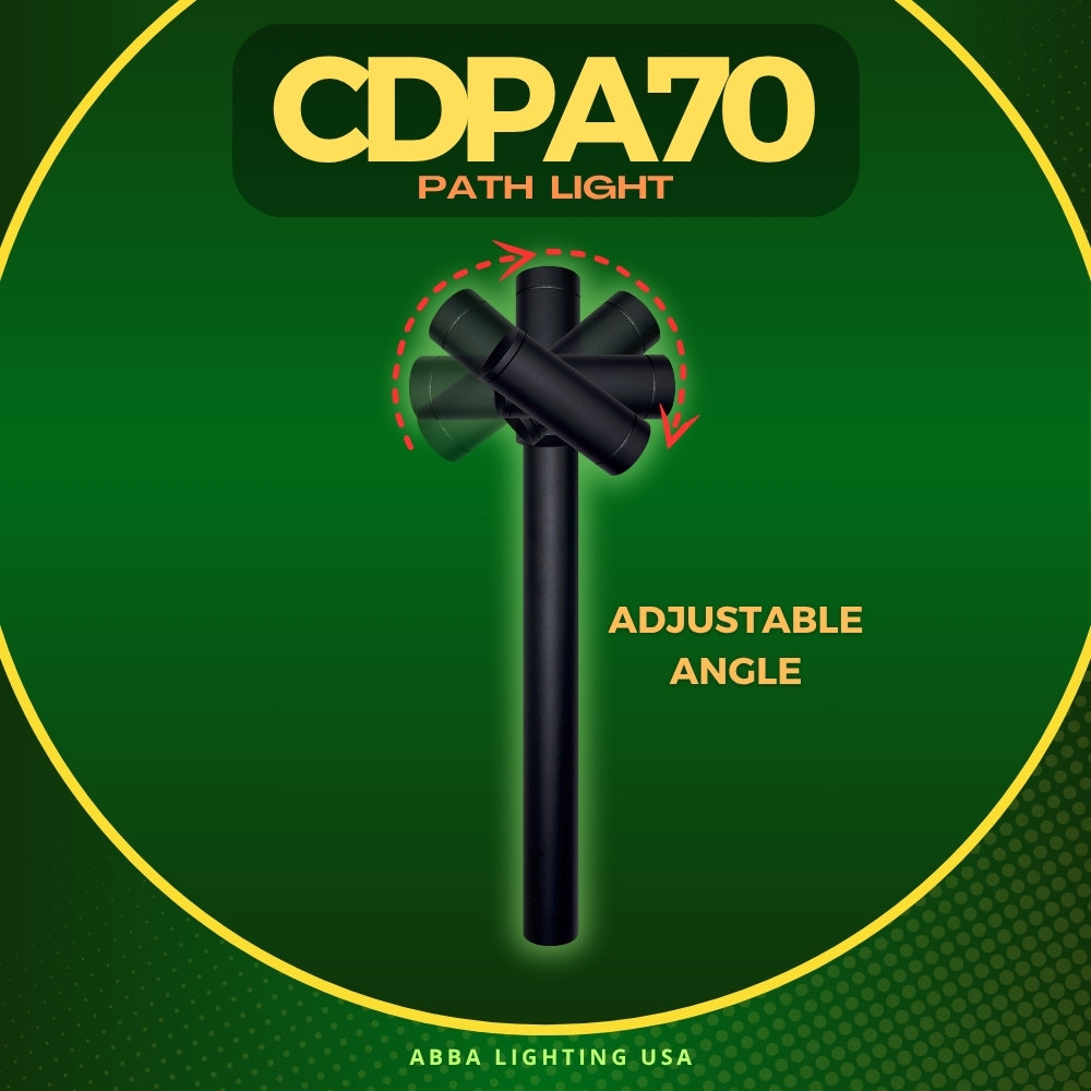 Outdoor Landscape Lighting LED 12V Low Voltage CDPA70 3W 3000K Warm White Integrated LED Adjustable Aluminum Directional Bollard Path Light 12V Low Voltage Outdoor Landscape Lighting