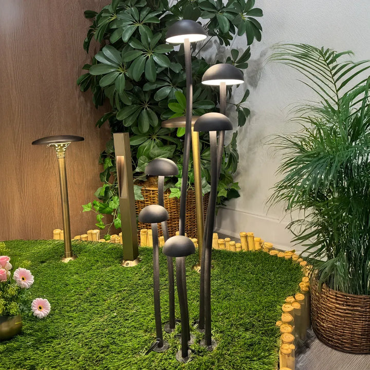 Outdoor Landscape Lighting LED 12V Low Voltage CDPA71 12V Mushroom Aluminum 3000K Warm White Integrated LED 12V Low Voltage Path Light