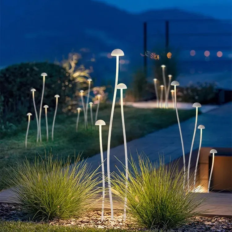 Outdoor Landscape Lighting LED 12V Low Voltage CDPA71 12V Mushroom Aluminum 3000K Warm White Integrated LED 12V Low Voltage Path Light