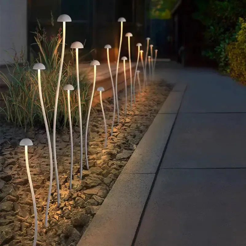 Outdoor Landscape Lighting LED 12V Low Voltage CDPA71 12V Mushroom Aluminum 3000K Warm White Integrated LED 12V Low Voltage Path Light