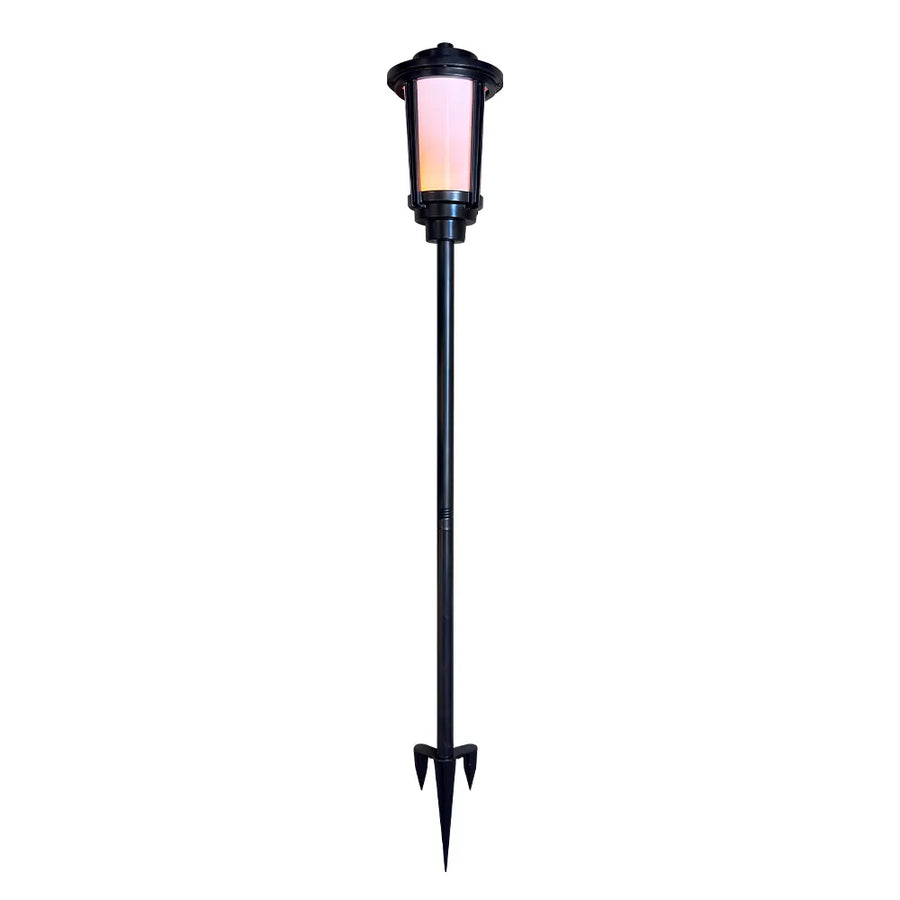 Outdoor Landscape Lighting LED 12V Low Voltage CDPA76 Heavy Duty Cast Aluminum 1.7W Integrated LED Outdoor Landscape 2200K Color Tiki Torch Tall Path Light