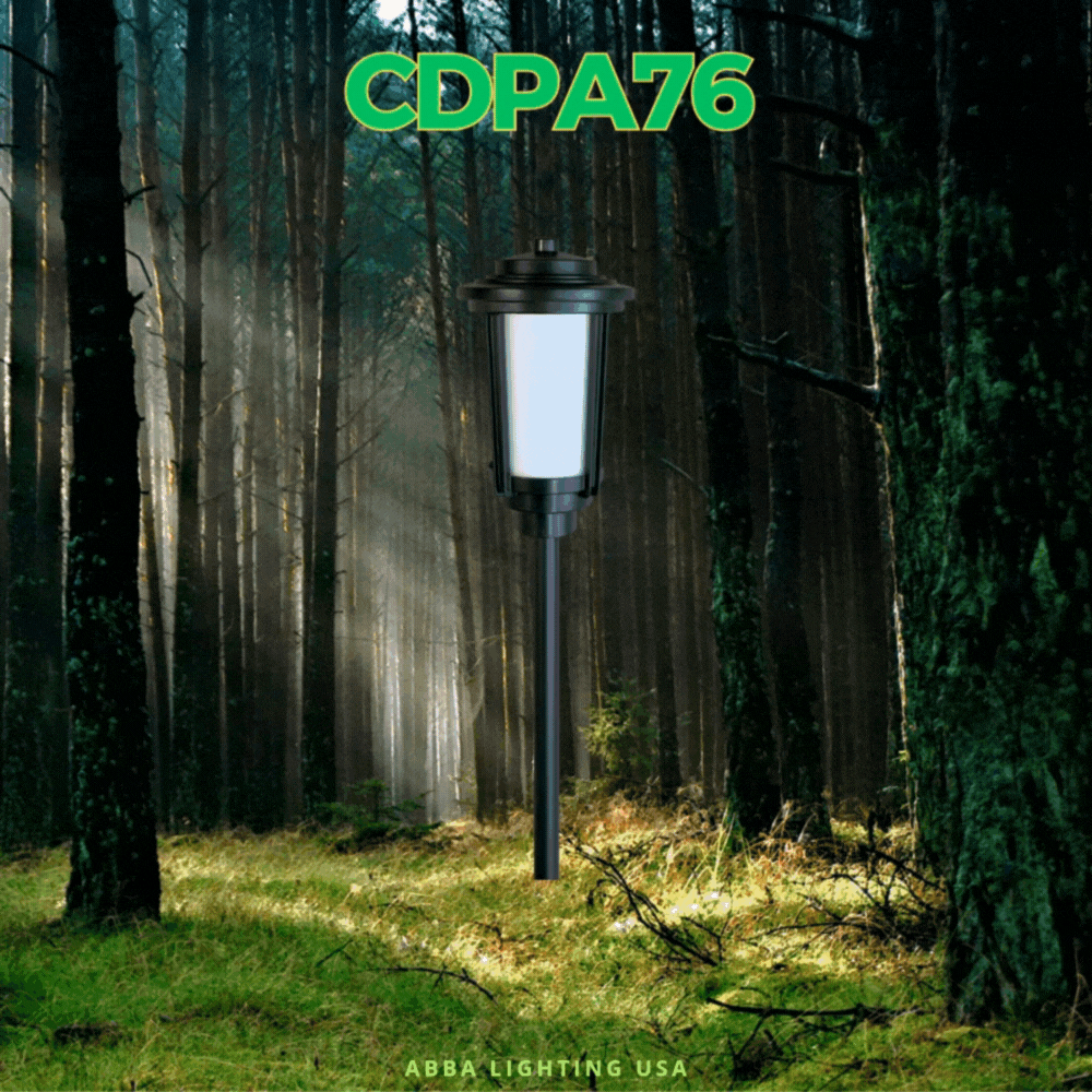 Outdoor Landscape Lighting LED 12V Low Voltage CDPA76 Heavy Duty Cast Aluminum 1.7W Integrated LED Outdoor Landscape 2200K Color Tiki Torch Tall Path Light