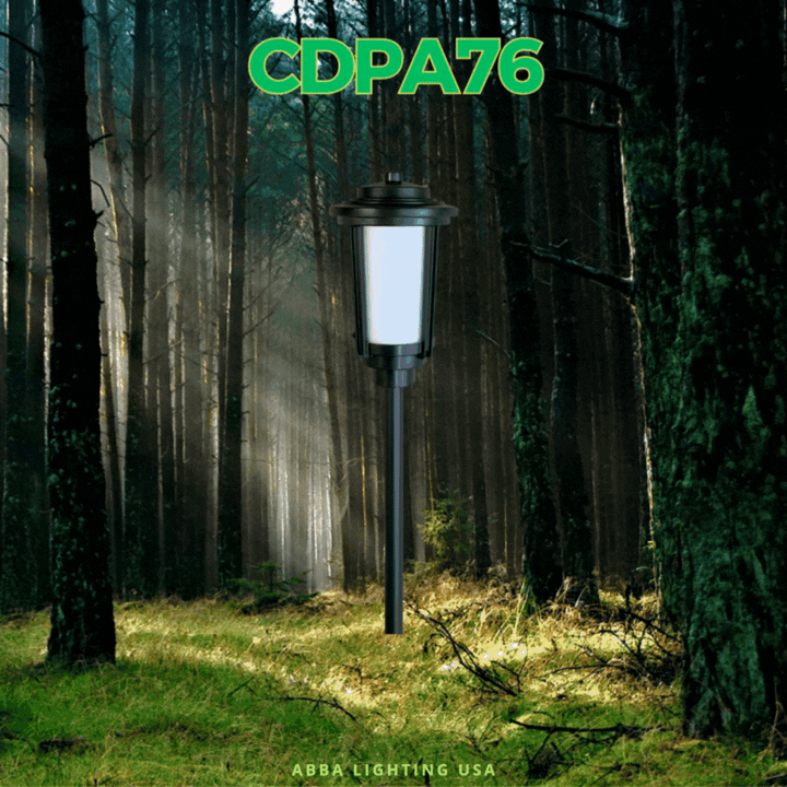 Outdoor Landscape Lighting LED 12V Low Voltage CDPA76 Heavy Duty Cast Aluminum 1.7W Integrated LED Outdoor Landscape 2200K Color Tiki Torch Tall Path Light