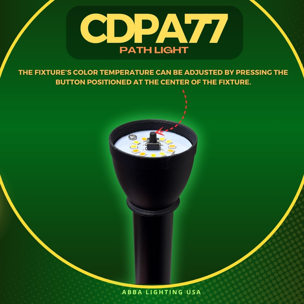 Outdoor Landscape Lighting LED 12V Low Voltage CDPA77 4x/8x/12x Package 3W 12V AC/DC Low Voltage Umbrella Hat 5CCT Integrated LED Aluminum Path Light