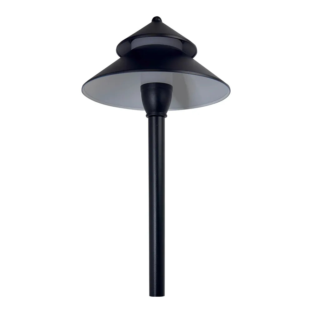 Outdoor Landscape Lighting LED 12V Low Voltage CDPA77 3W 12V-24V AC/DC Low Voltage Two-Tier Mushroom Hat 5CCT Integrated LED Aluminum Path Light