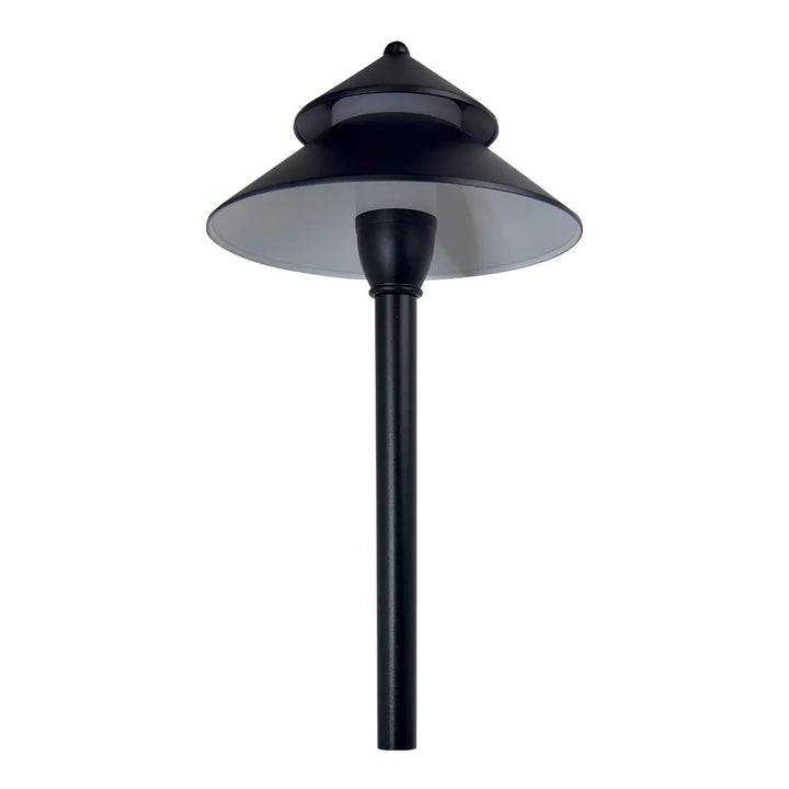 Outdoor Landscape Lighting LED 12V Low Voltage CDPA77 3W 12V-24V AC/DC Low Voltage Two-Tier Mushroom Hat 5CCT Integrated LED Aluminum Path Light