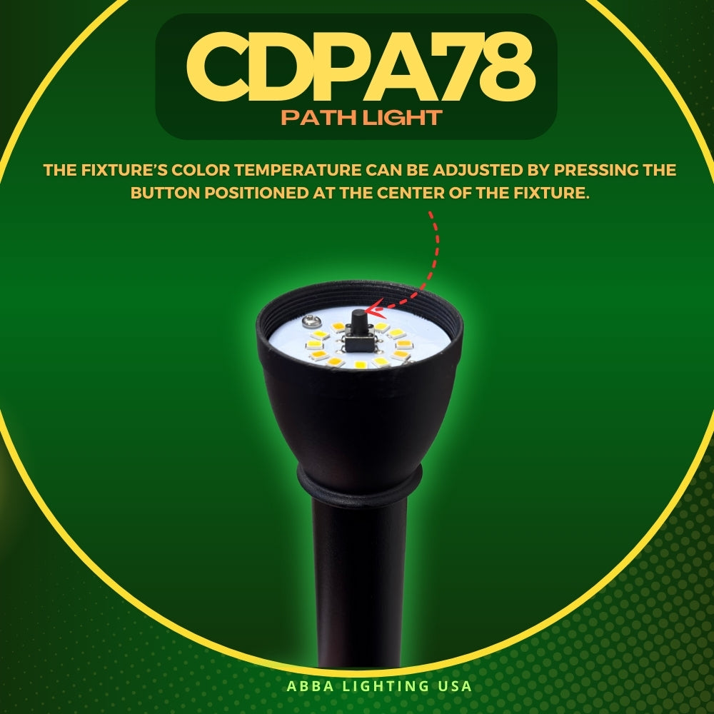 Outdoor Landscape Lighting LED 12V Low Voltage CDPA78 3W 12V AC/DC Low Voltage Hexagon Umbrella Hat 5CCT Integrated LED Aluminum Path Light