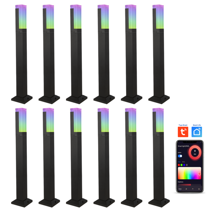 Outdoor Landscape Lighting LED 12V Low Voltage CDPAR60 4x/8x/12x Package Low Voltage RGBWC LED Bollard Landscape Light | 12V Low Voltage Aluminum Path Light 12 Pack