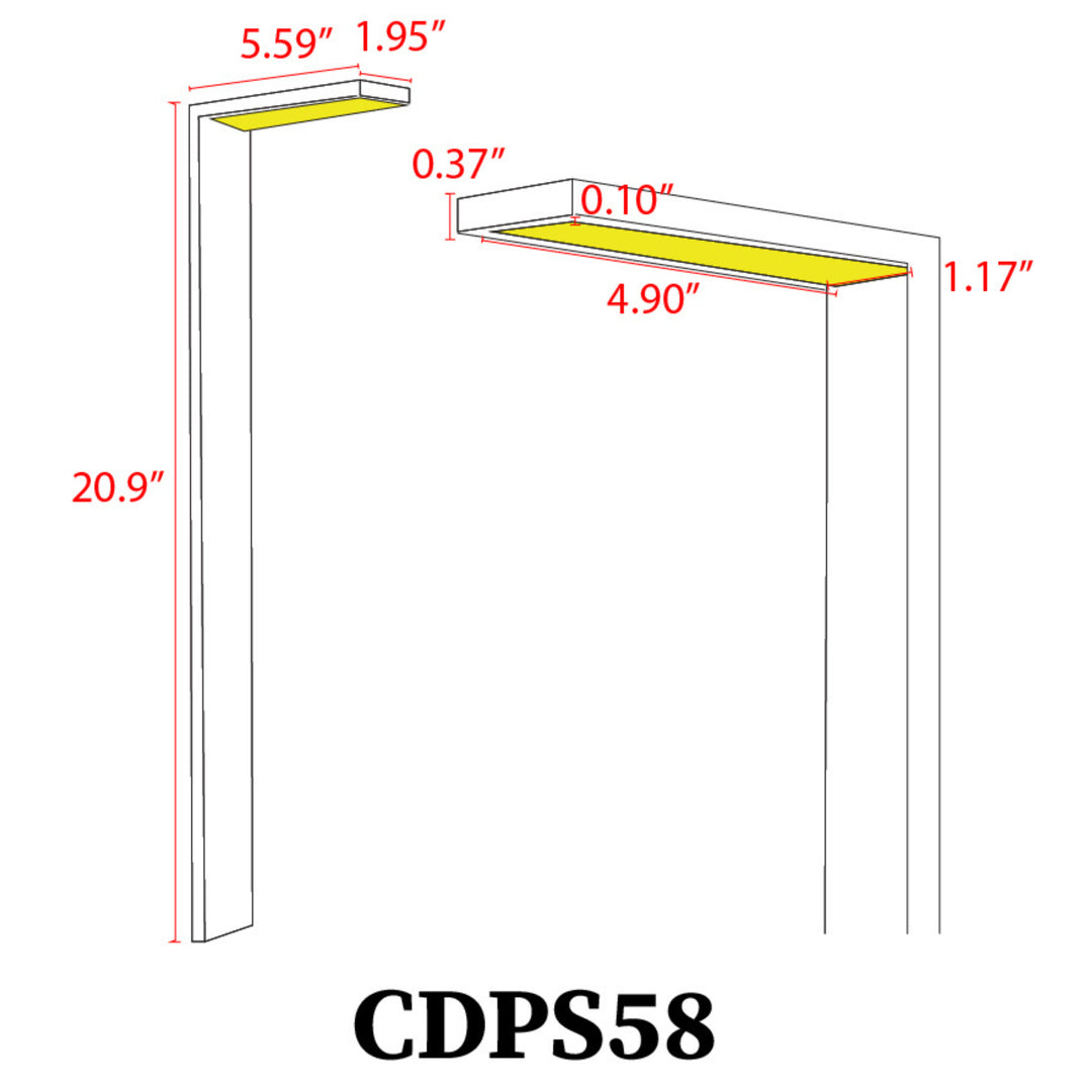 Outdoor Landscape Lighting LED 12V Low Voltage CDPS58 4x/8x/12x Package 3W Stainless Steel Directional Pathway Light LED Bollard Landscape Lighting 12V Low Voltage
