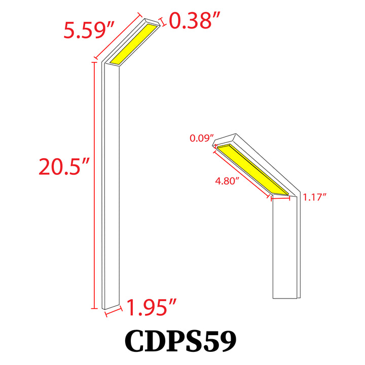 Outdoor Landscape Lighting LED 12V Low Voltage CDPS59 Stainless Steel Path Light | 3W 3000K Warm White Integrated LED 12V Low Voltage Landscape Light