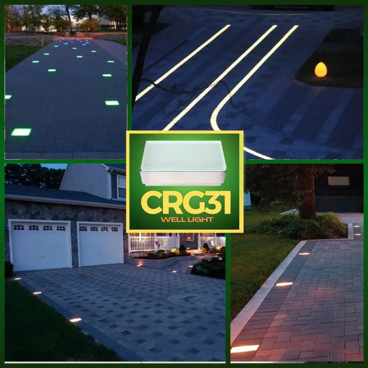 Outdoor Landscape Lighting LED 12V Low Voltage CRG31 Cast Aluminum Paver Light | 2.6W Integrated RGB or Warm White DC12V Low Voltage Landscape Light