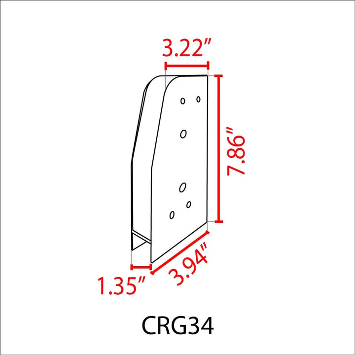 Outdoor Landscape Lighting LED 12V Low Voltage CRG34 3.9″x 1.37″x 7.8″ Paver Well Light - Heavy Duty Cast Aluminum, IP65 3.5W 3000K AC/DC 12V Low Voltage COB