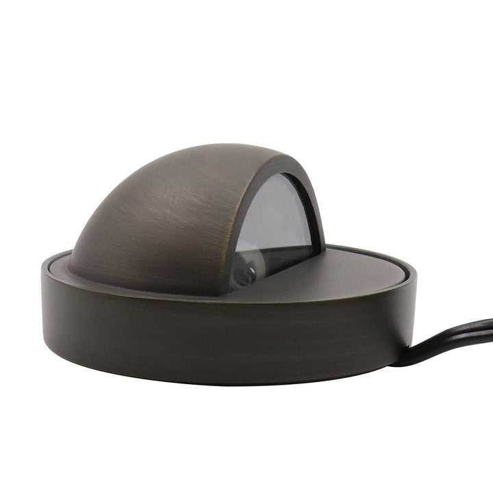 Outdoor Landscape Lighting LED 12V Low Voltage DL01B G4 Solid Brass Round Surface Mount Deck Light Low Voltage Landscape Lighting